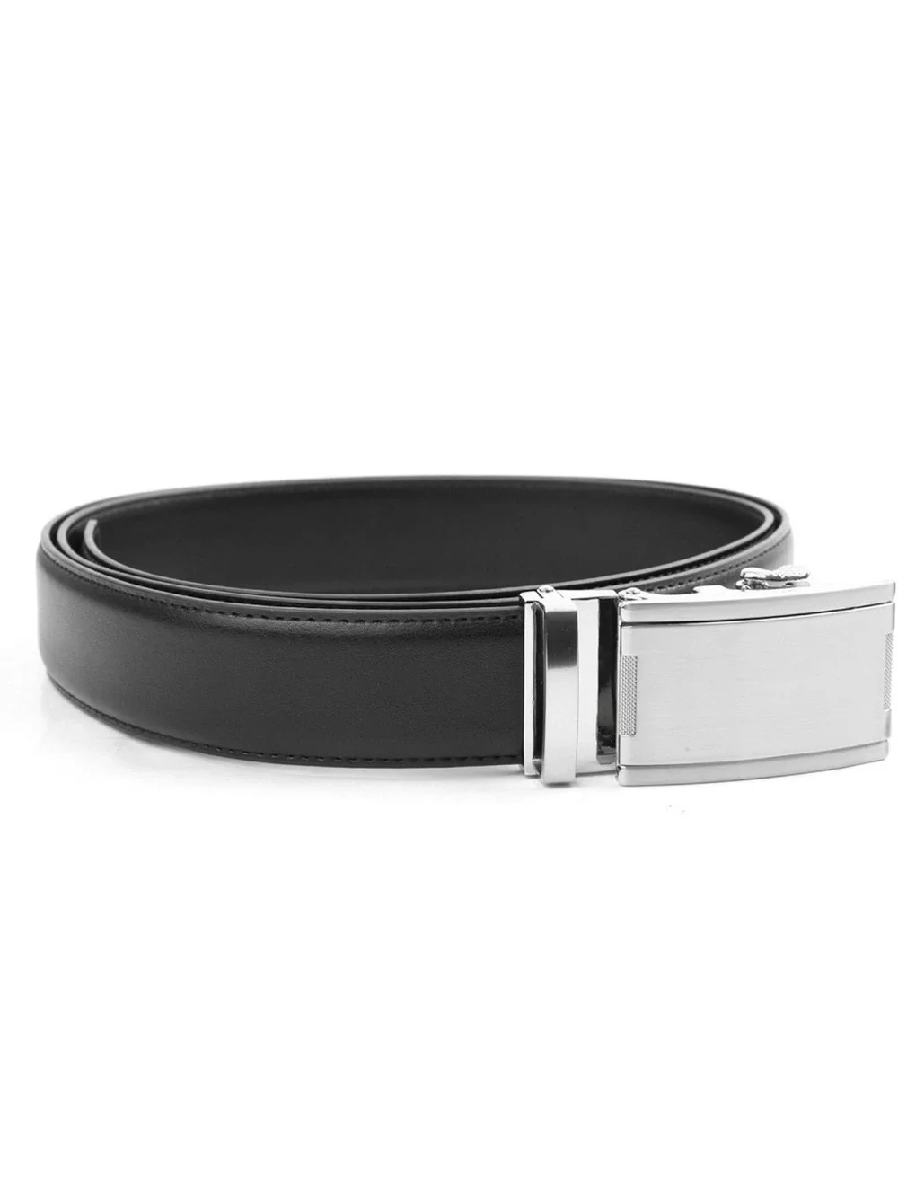 Tour Gear Ratchet Belt, Men, Black Belt and Satin Silver Buckle, Sz. 28-48”,used